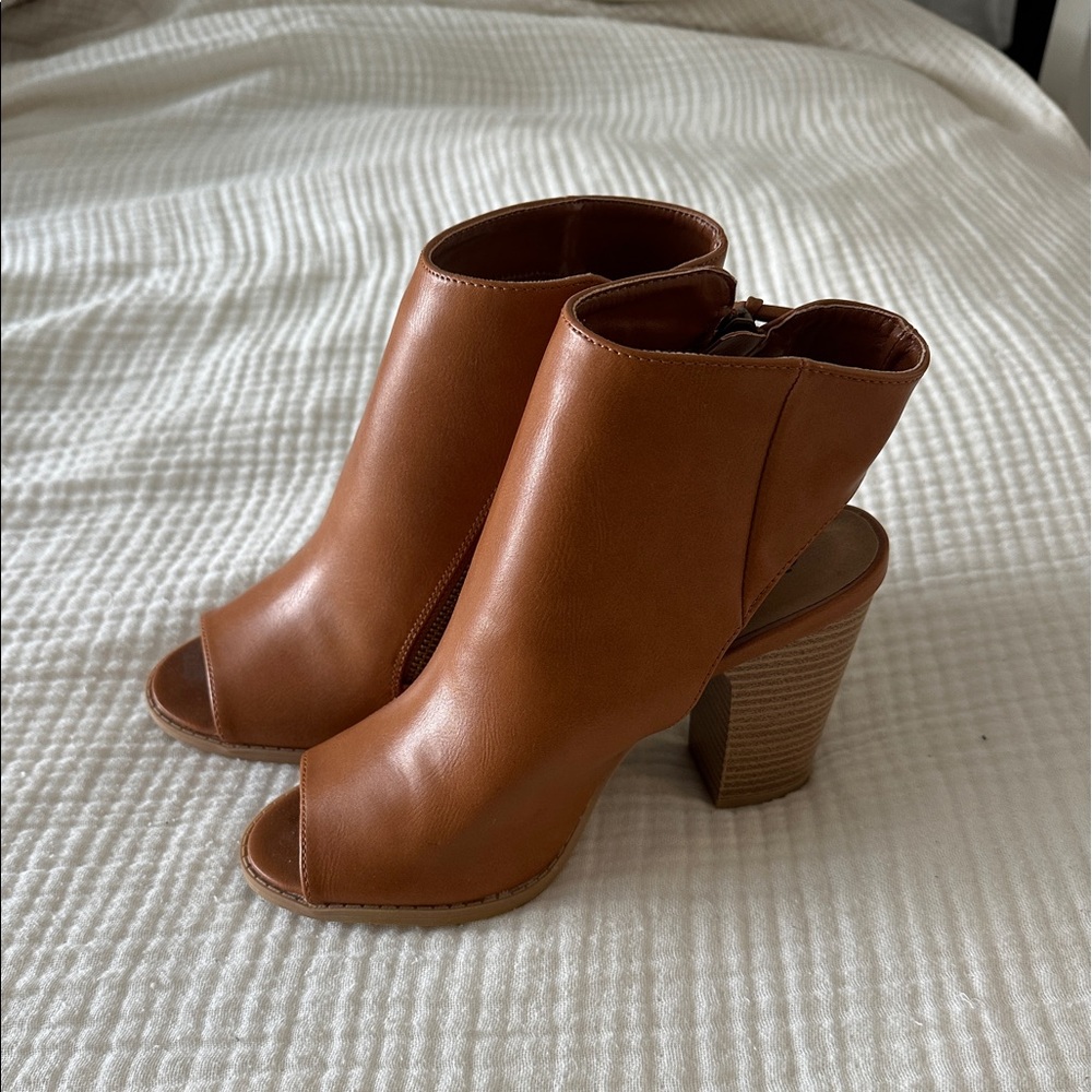 LULUS Qupid Open Toe Heeled Bootie Sandals